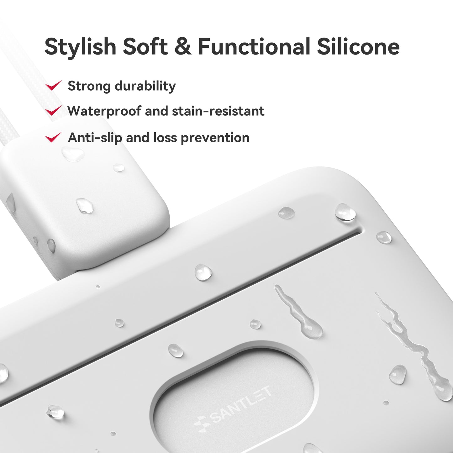 SANTLET Gray Horizontal ID Badge