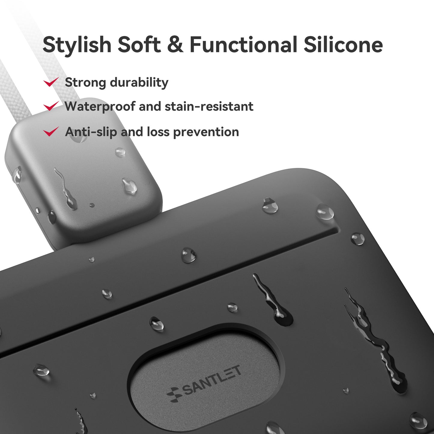 SANTLET Black Horizontal ID Badge