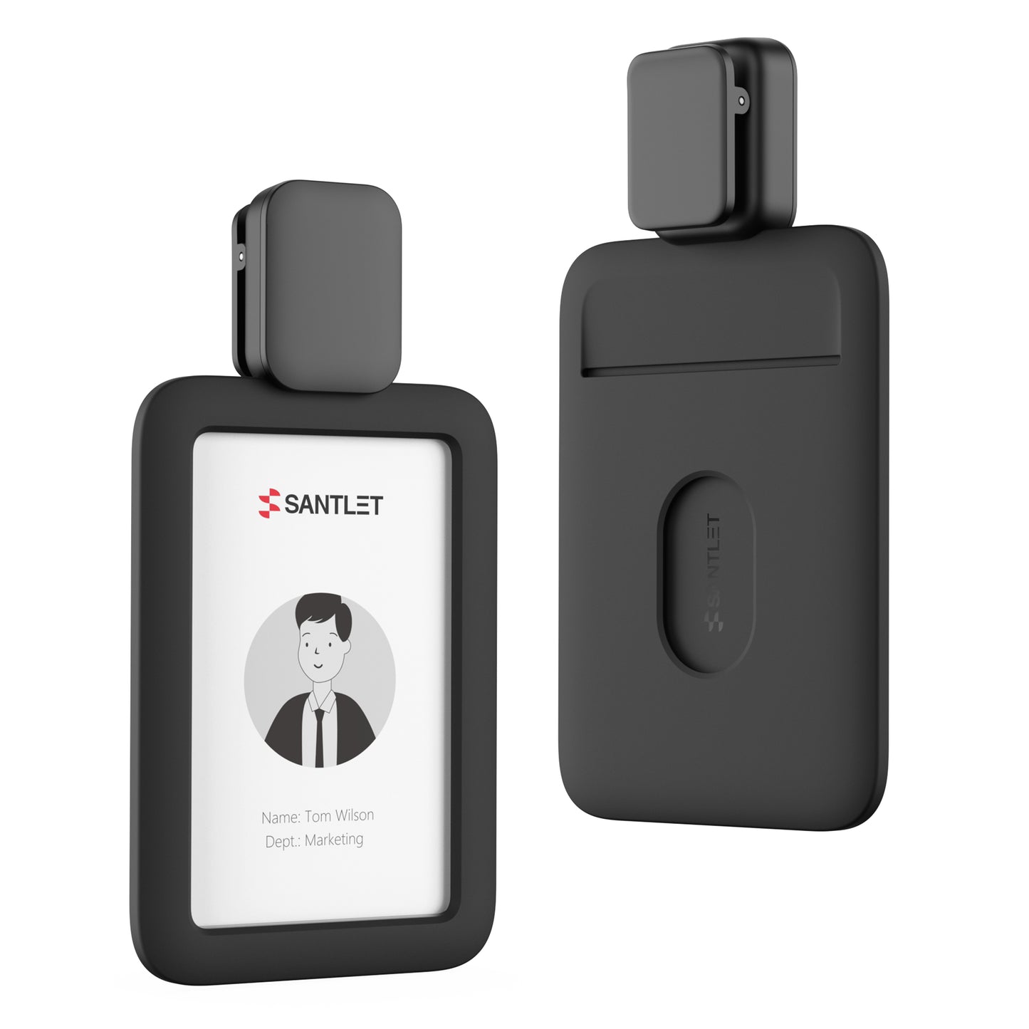 SANTLET Badge Holder with Clip