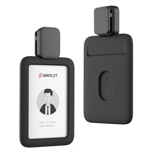 SANTLET Badge Holder with Clip