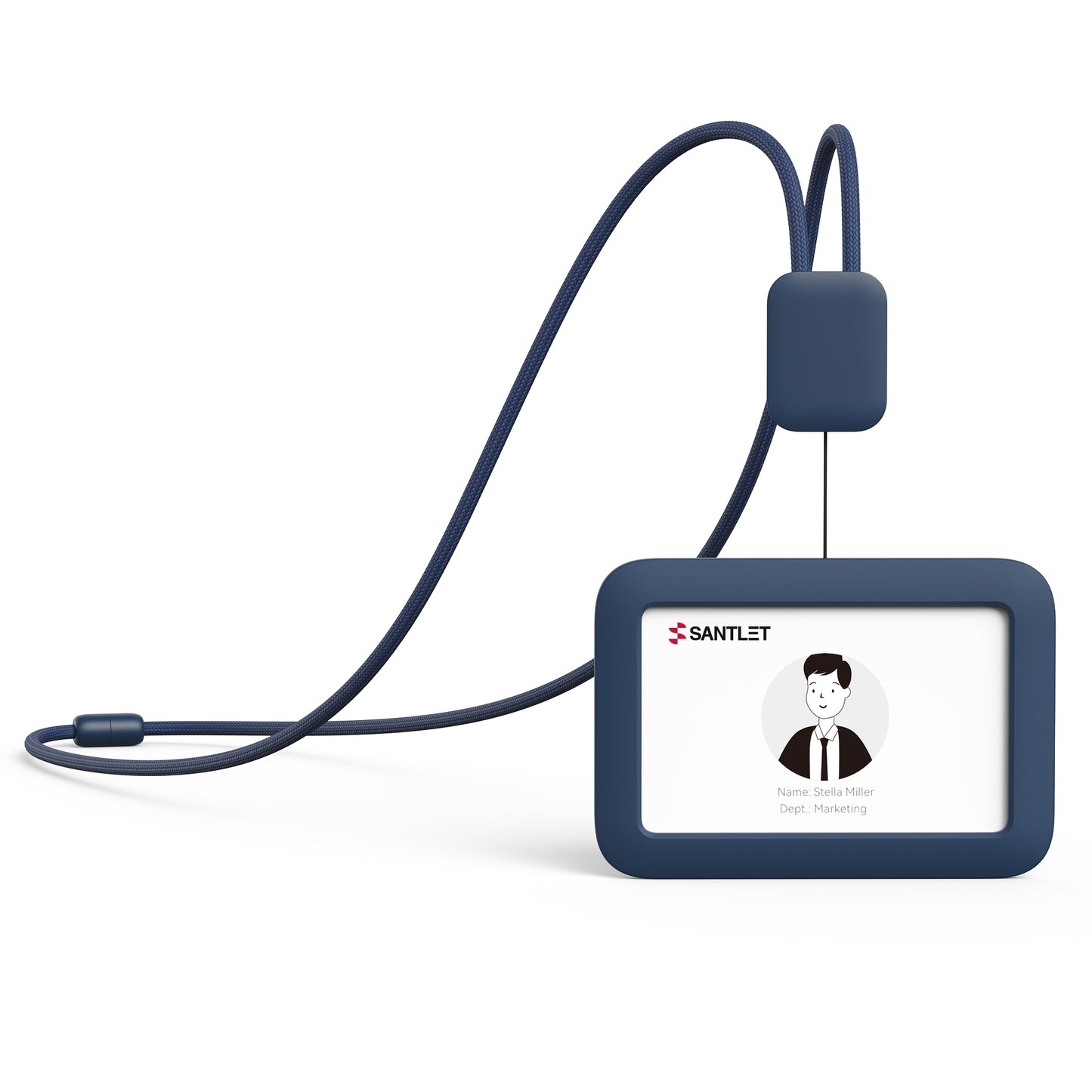 SANTLET Gray Vertical ID Badge