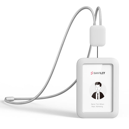 SANTLET Gray Horizontal ID Badge