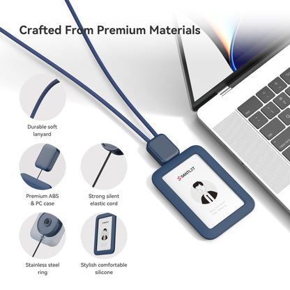 SANTLET Blue Vertical ID Badge