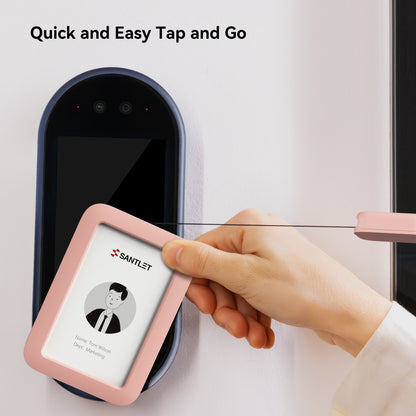 SANTLET Pink Vertical ID Badge
