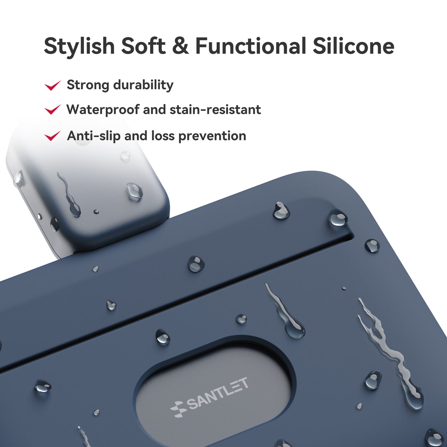 SANTLET Gray Vertical ID Badge