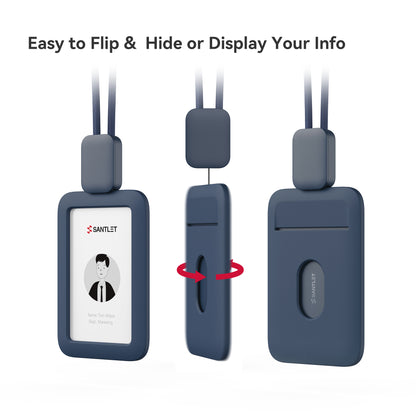 SANTLET Blue Vertical ID Badge