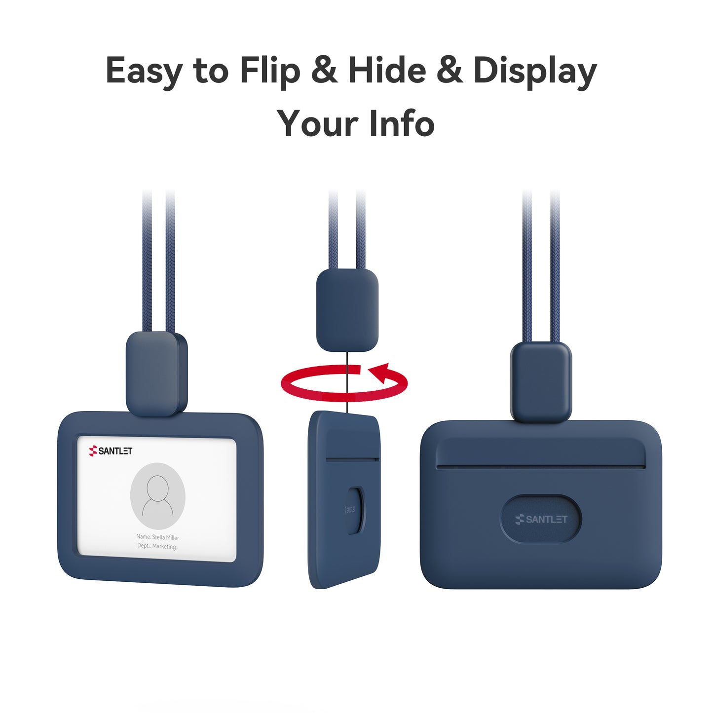 SANTLET Blue Horizontal ID Badge