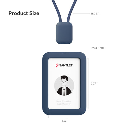 SANTLET Blue Vertical ID Badge