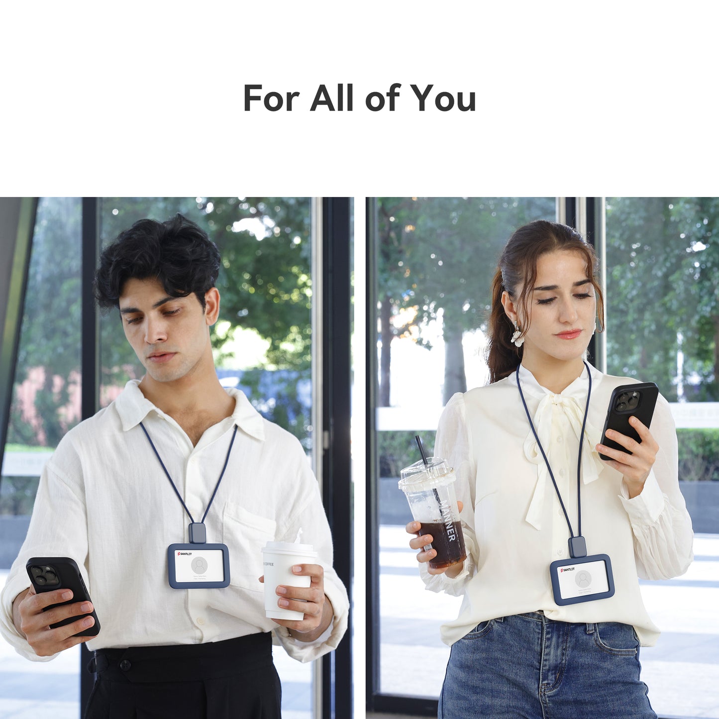 SANTLET Blue Horizontal ID Badge