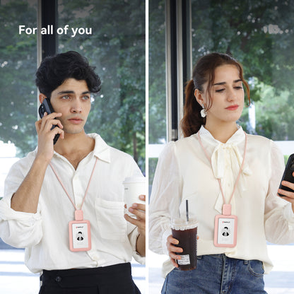 SANTLET Pink Vertical ID Badge