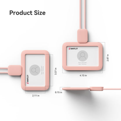 SANTLET Pink Horizontal ID Badge