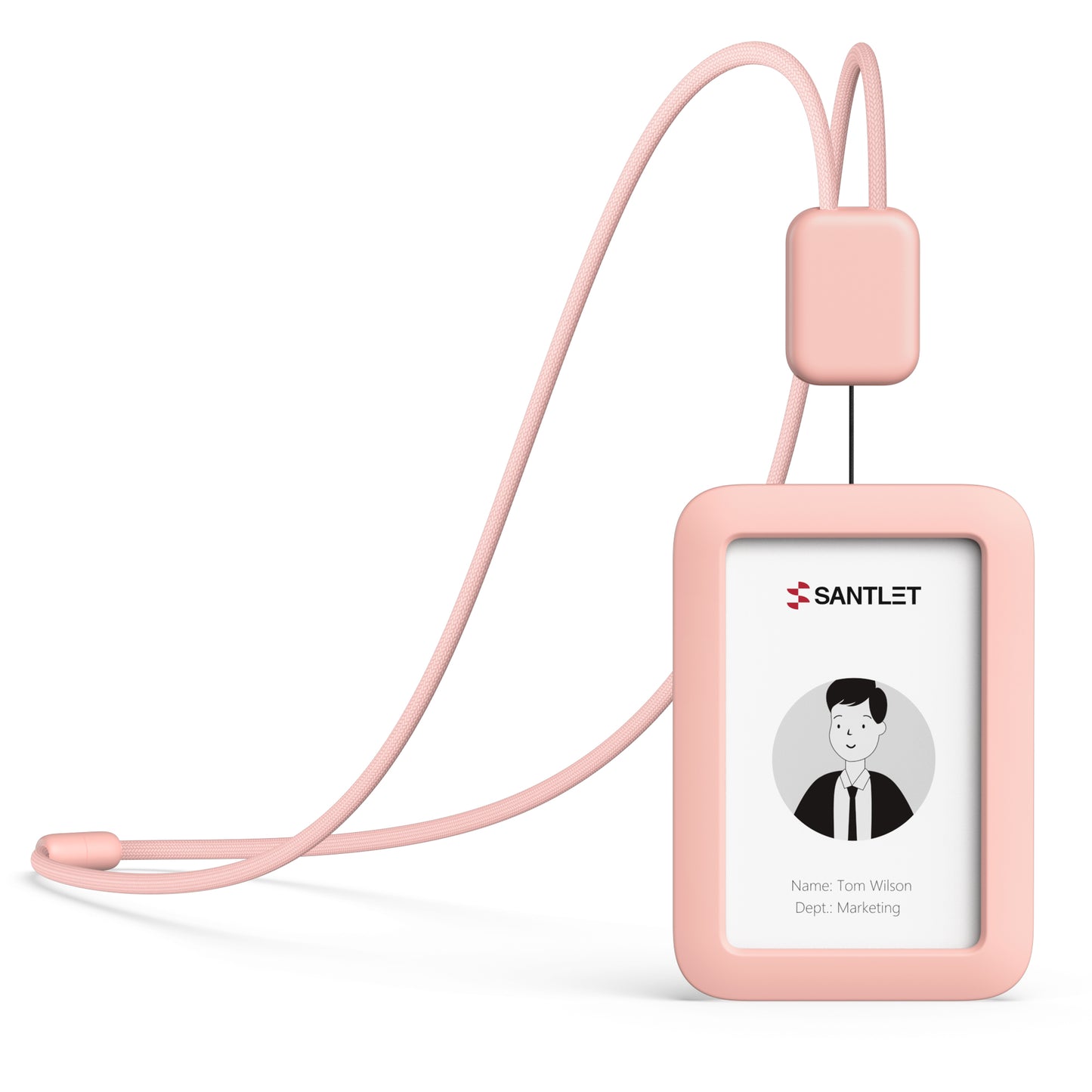 SANTLET Gray Horizontal ID Badge